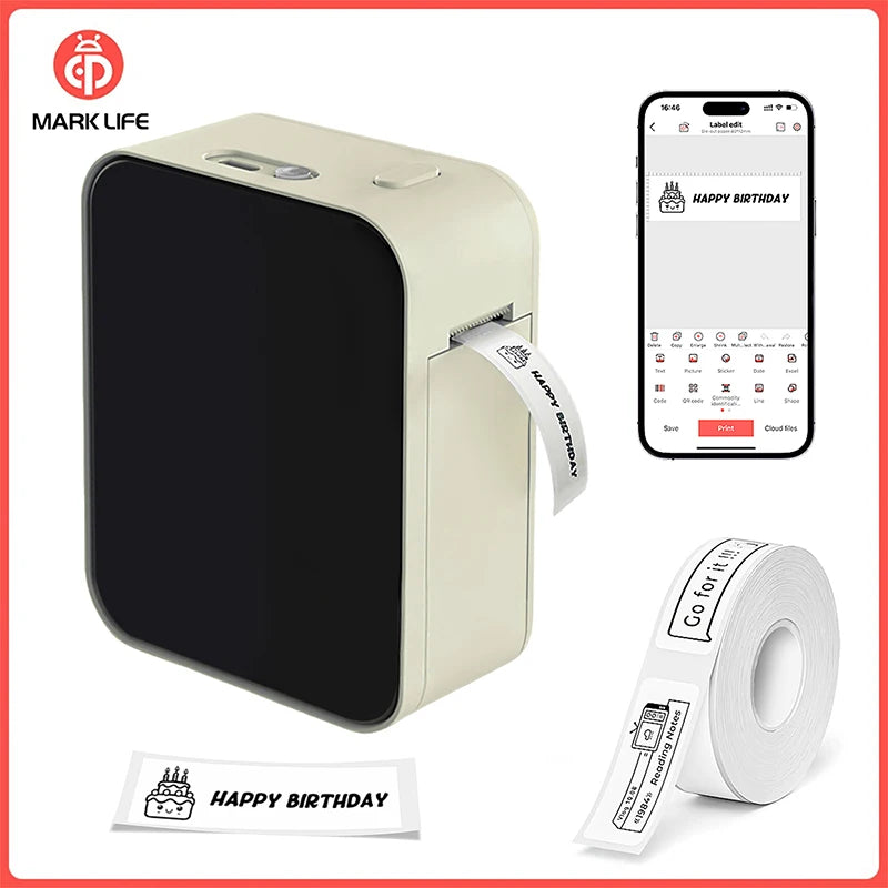 Portable Bluetooth Thermal Label Printer – Inkless Mini Maker