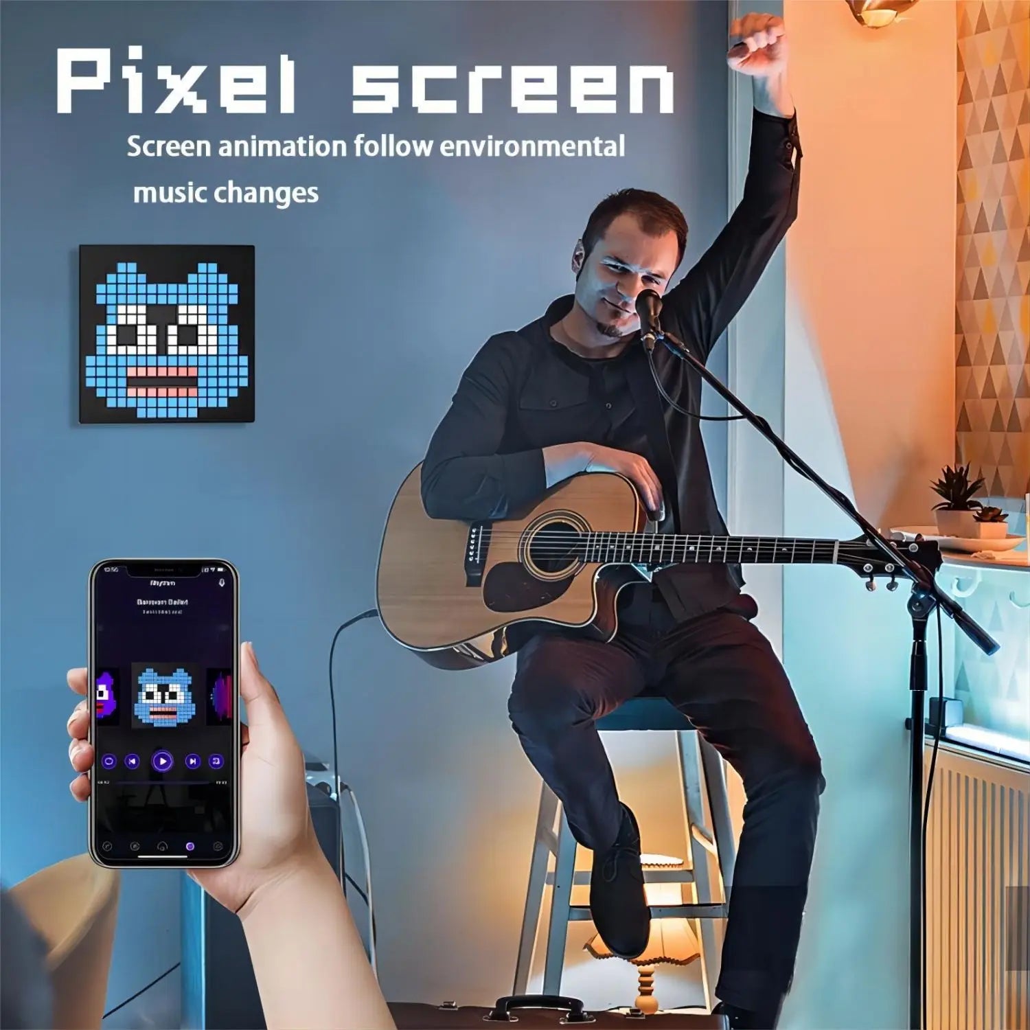 LED Pixel Art Matrix Display Frame With APP Control