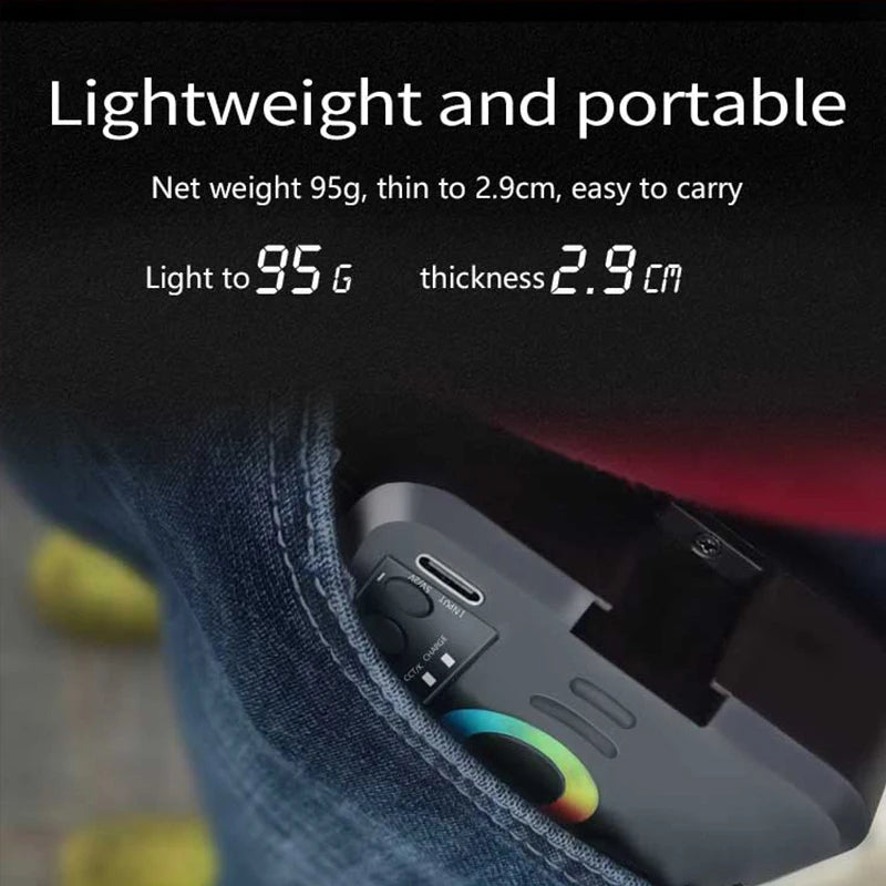 Pocket RGB LED Video Light – Magnetic, Rechargeable