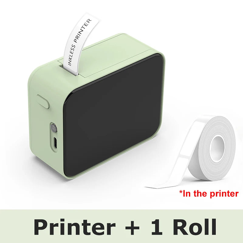 Green Standard color Portable Bluetooth Thermal Label Printer – Inkless Mini Maker