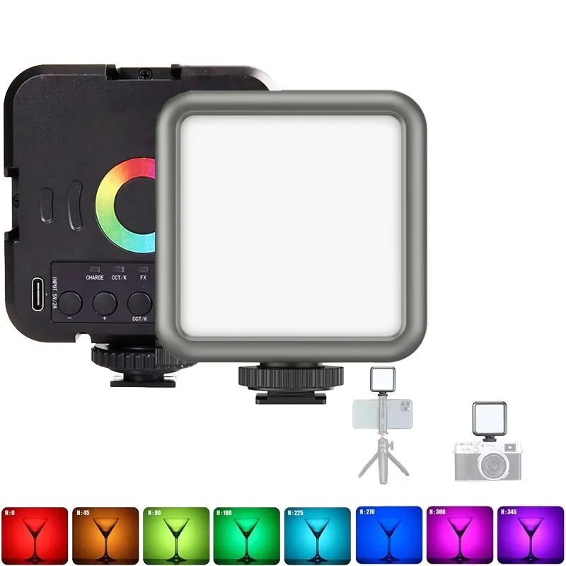 Pocket RGB LED Video Light – Magnetic, Rechargeable