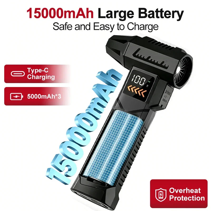 Cordless High-RPM Electric Jet Air Blower for Home & Car