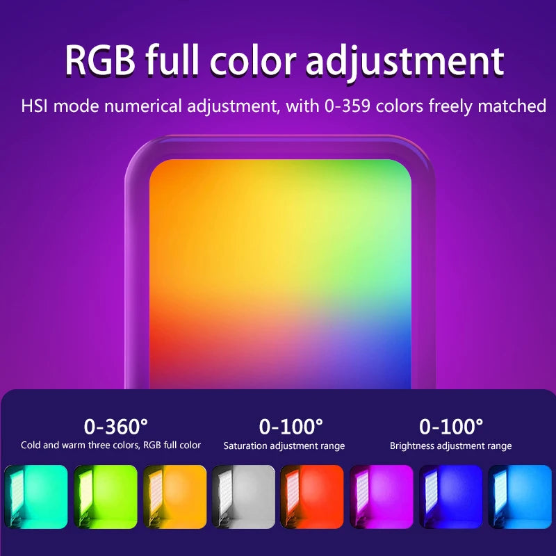 Pocket RGB LED Video Light – Magnetic, Rechargeable