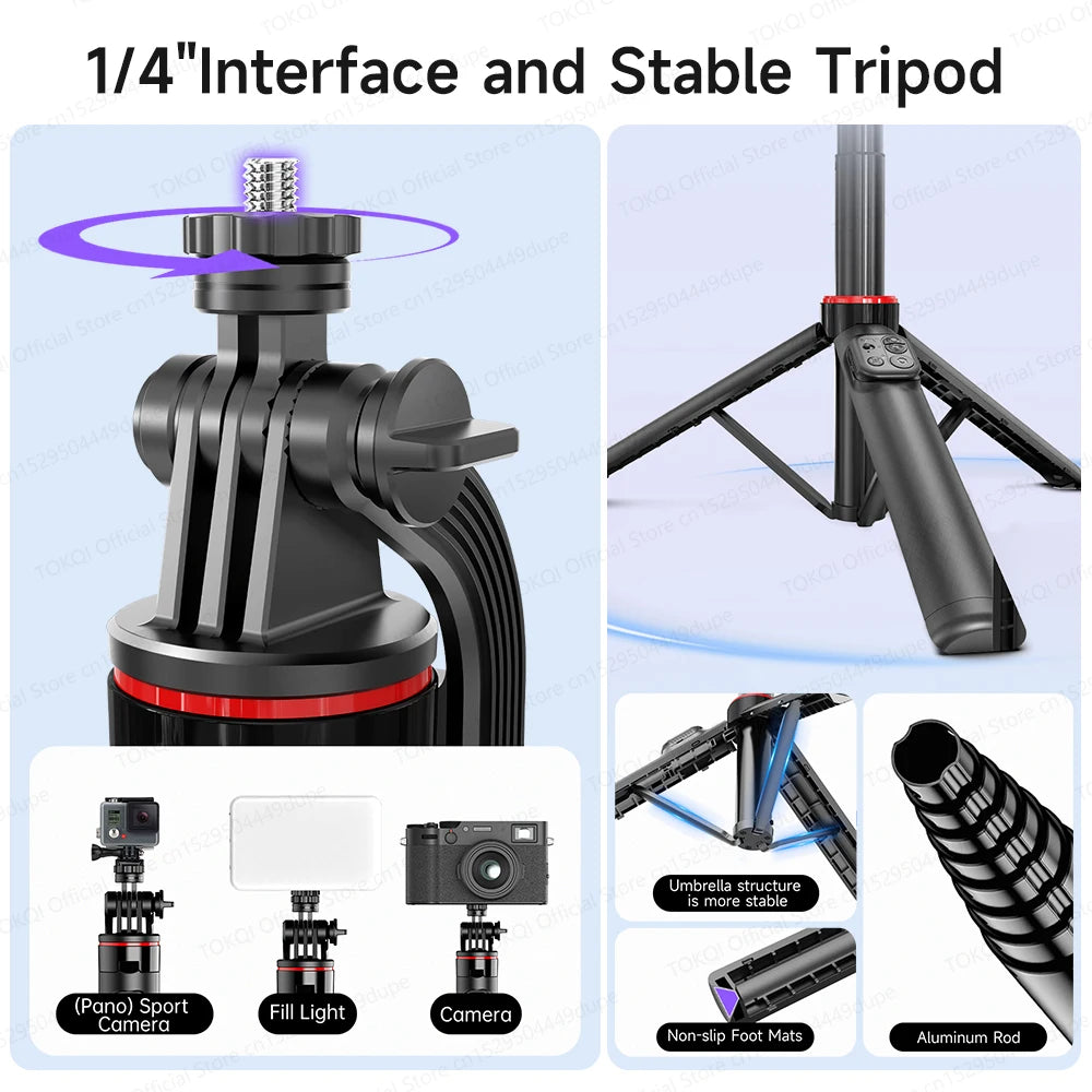 AI Face Tracking Phone Gimbal Stabilizer Selfie Tripod